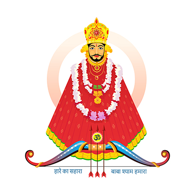 Illustration of khatu shyam ji vector design