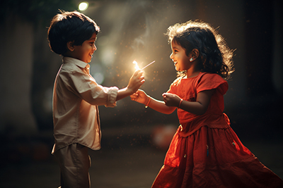 Image for siblings on a raksha bandhan event