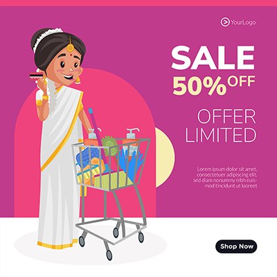 Limited sale offer banner template post