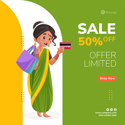 Limited sale offer web banner template