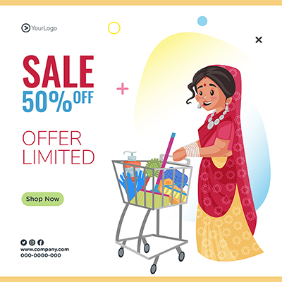 Limited sale offer with banner template