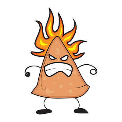 Samosa character getting angry