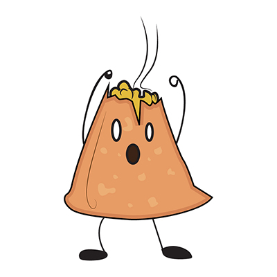 Samosa character is shocked