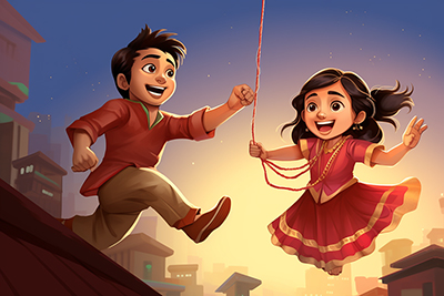 Siblings photo on raksha bandhan festival