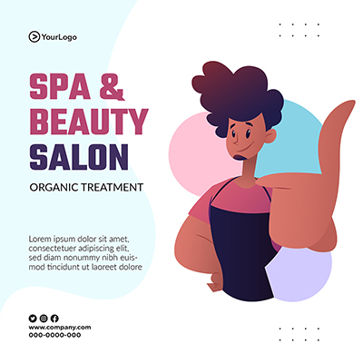 Spa and beauty salon banner post template