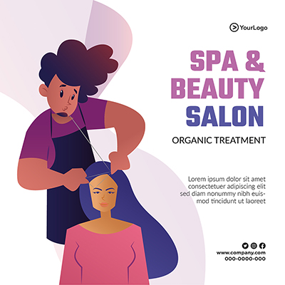 Spa and beauty salon banner template