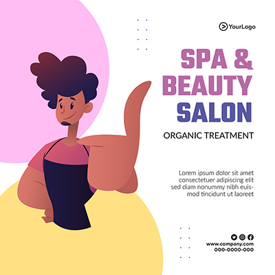 Spa and beauty salon banner template design