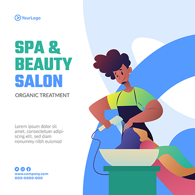 Spa and beauty salon banner template poster