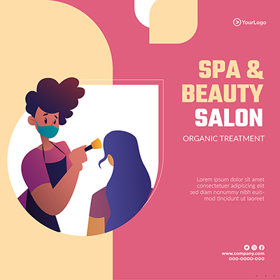 Spa and beauty salon template banner poster