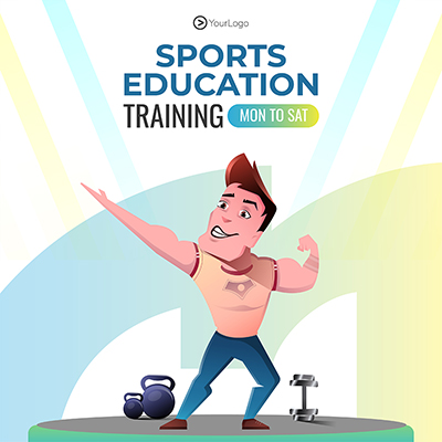 Sports education training template design banner