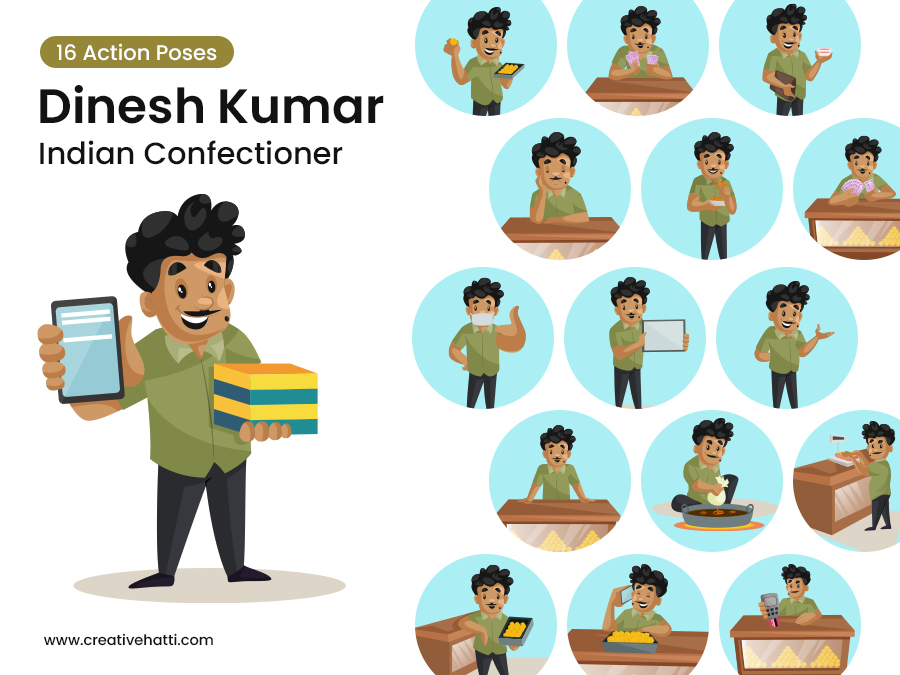 Dinesh Kumar Indian Confectioner Vector Bundle