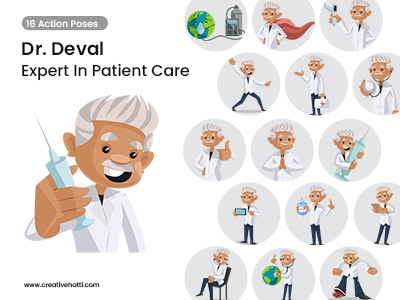 Dr Deval Expert In Patient Care Vector Bundle