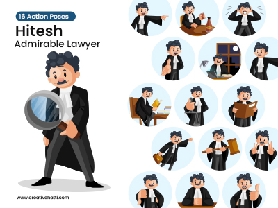 Hitesh Admirable Indian Lawyer Vector Bundle