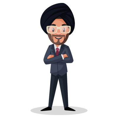 Indian sardar businessman standing with crossed arms