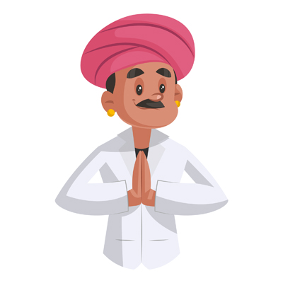 Indian smart doctor with greet hands