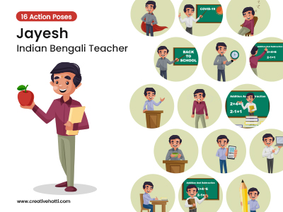Jayesh Indian Bengali Teacher Vector Bundle