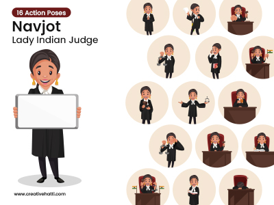 Navjot Lady Indian Judge Vector Bundle