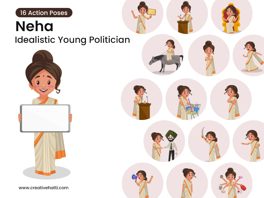 Neha Idealistic Young Politician Vector Bundle