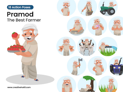 Pramod The Best Farmer Vector Bundle