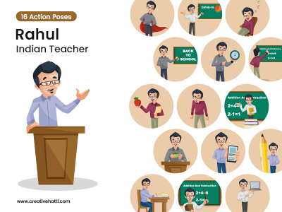 Rahul Indian Teacher Vector Bundle