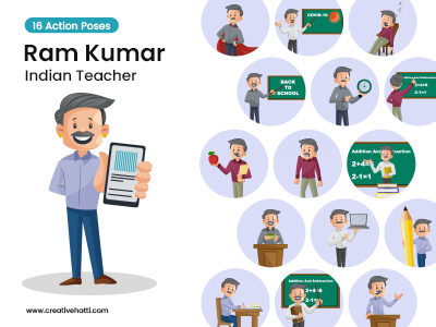 Ram Kumar Indian Teacher Vector Bundle