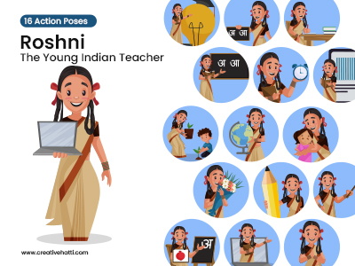 Roshni The Young Indian Teacher Vector Bundle