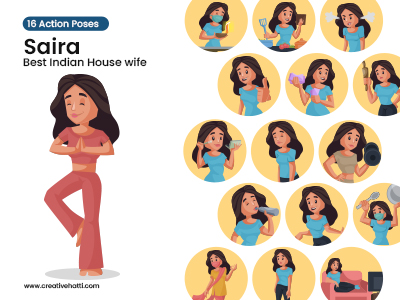 Saira Best Indian Housewife Vector Bundle