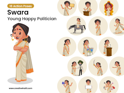 Swara Young Happy Politician Vector Bundle