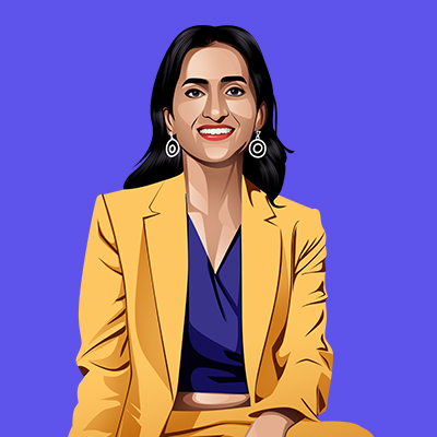 Vineeta Singh CEO of Sugar Cosmetics Vector Illustration