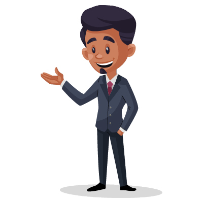 Young indian businessman showing hand gesture