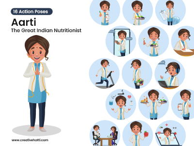 Aarti The Great Indian Nutritionist Vector Bundle