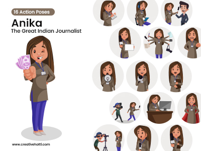 Anika The Great Indian Journalist Vector Bundle