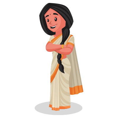 Female Indian politician is smiling