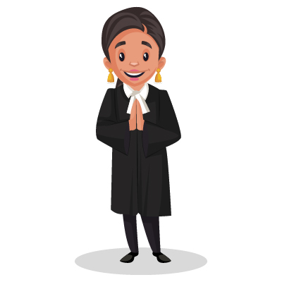 Indian Punjabi female judge is doing greet