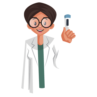 Indian young female doctor is holding thermometer in hand