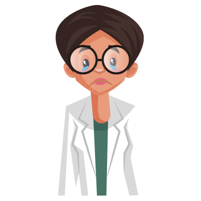 Indian young female doctor is sad