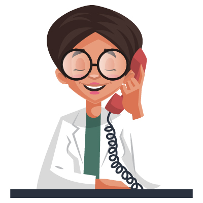 Indian young female doctor is talking on phone