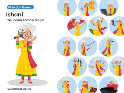 Ishani The Indian Female Singer Vector Bundle