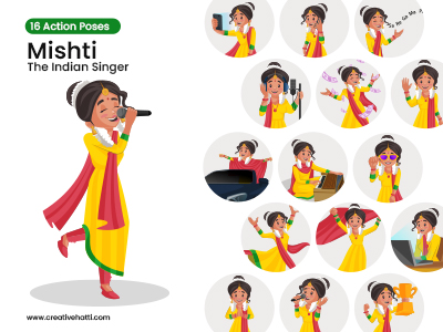Mishti The Indian Singer Vector Bundle