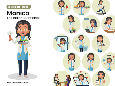 Monica The Indian Nutritionist Vector Bundle