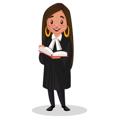 Punjabi Indian female judge is holding a book in hand