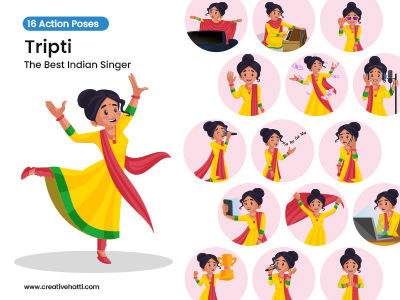 Tripti The Best Indian Singer Vector Bundle