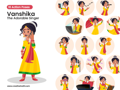 Vanshika The Adorable Indian Singer Vector Bundle