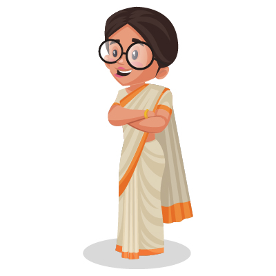 Young Indian female politician is smiling