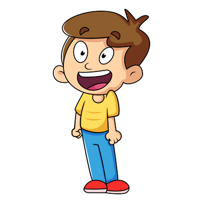 Cartoon character of happy indian boy
