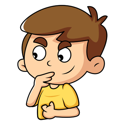 Cartoon character of indian boy with an idea