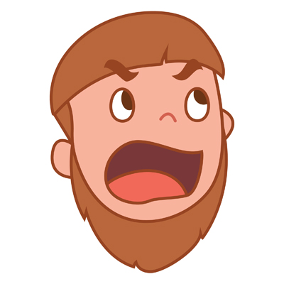 Character of indian muslim boy with surprised face