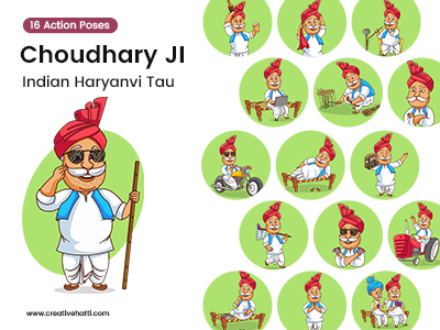 Choudhary Ji Indian Haryanvi Tau Vector Bundle