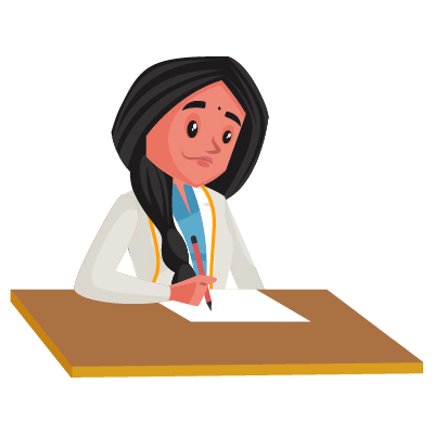 Female nutritionist sitting in clinic and writing on paper