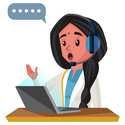Female nutritionist using laptop for online consultancy